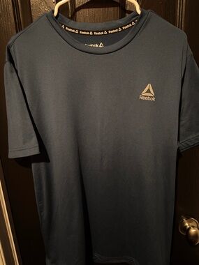 Reebok Men's Dark Blue Short Sleeve Athletic Tee